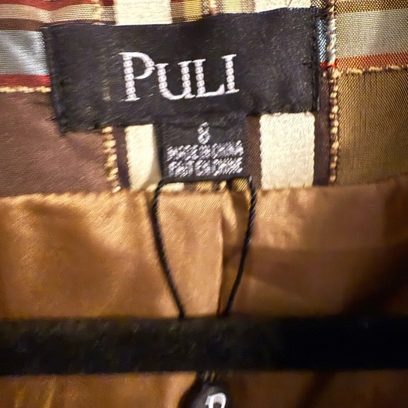 Puli Women's Yellow and Brown Plaid Utility Jacket - Picture 2 of 5